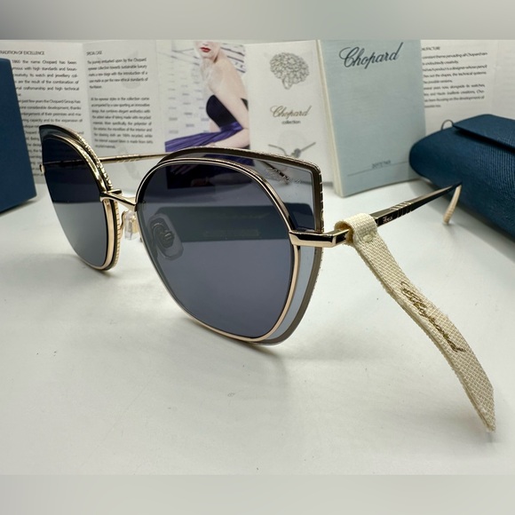 New! 👑CHOPARD ICE CUBE Sunglasses SCHF74 300F, Authentic - Picture 7 of 16